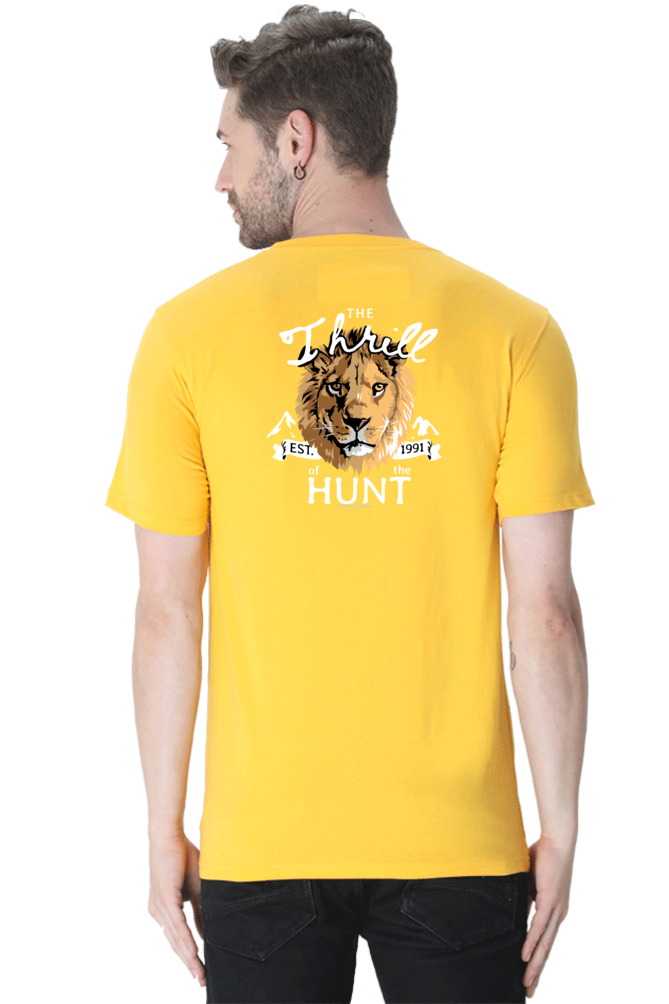 Xavi's Thrill of the Hunt Lion Art Back Print Streetwear Unisex Tshirt - Xavi's World