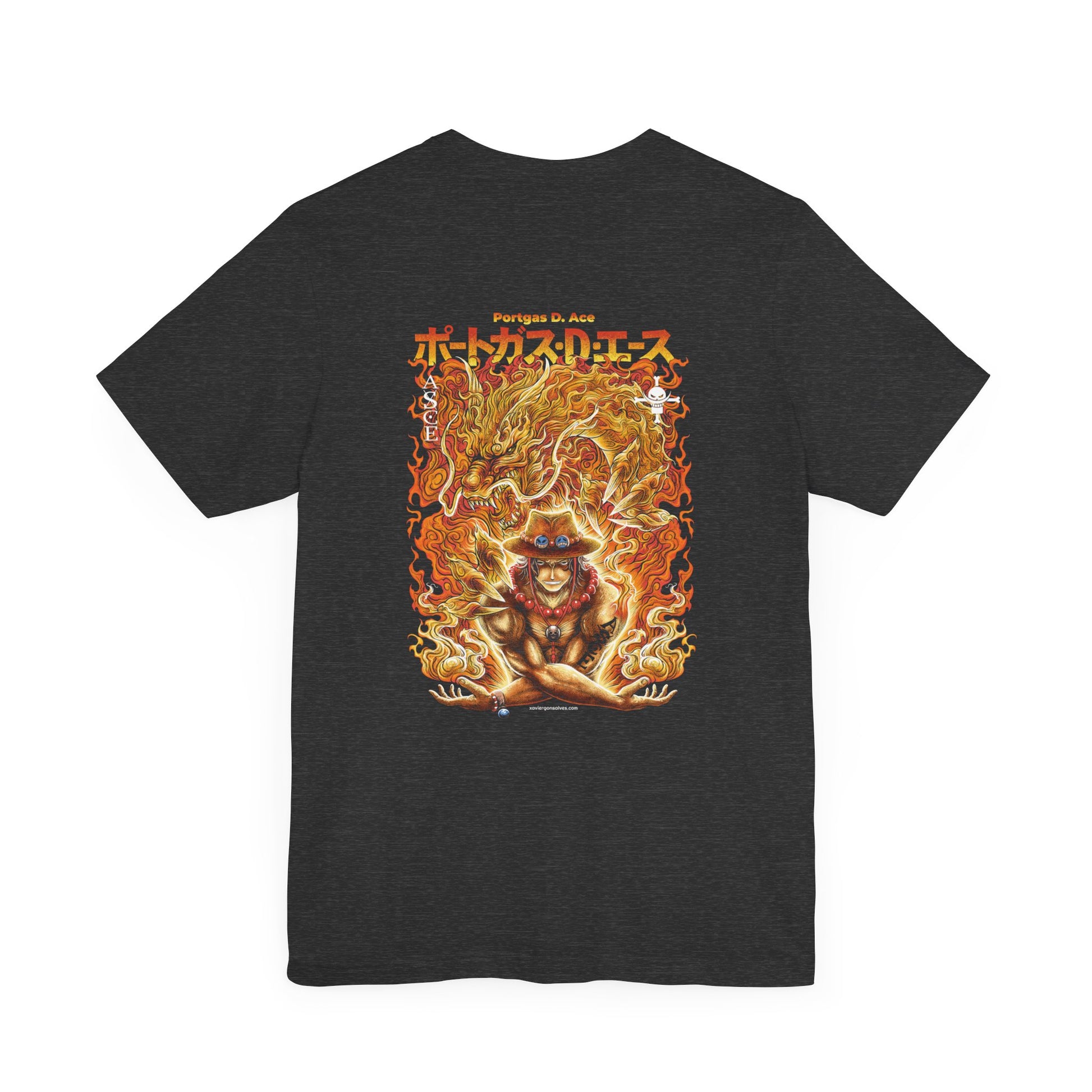Ace-ing Art Back Print Unisex Cotton Tshirt - Xavi's World
