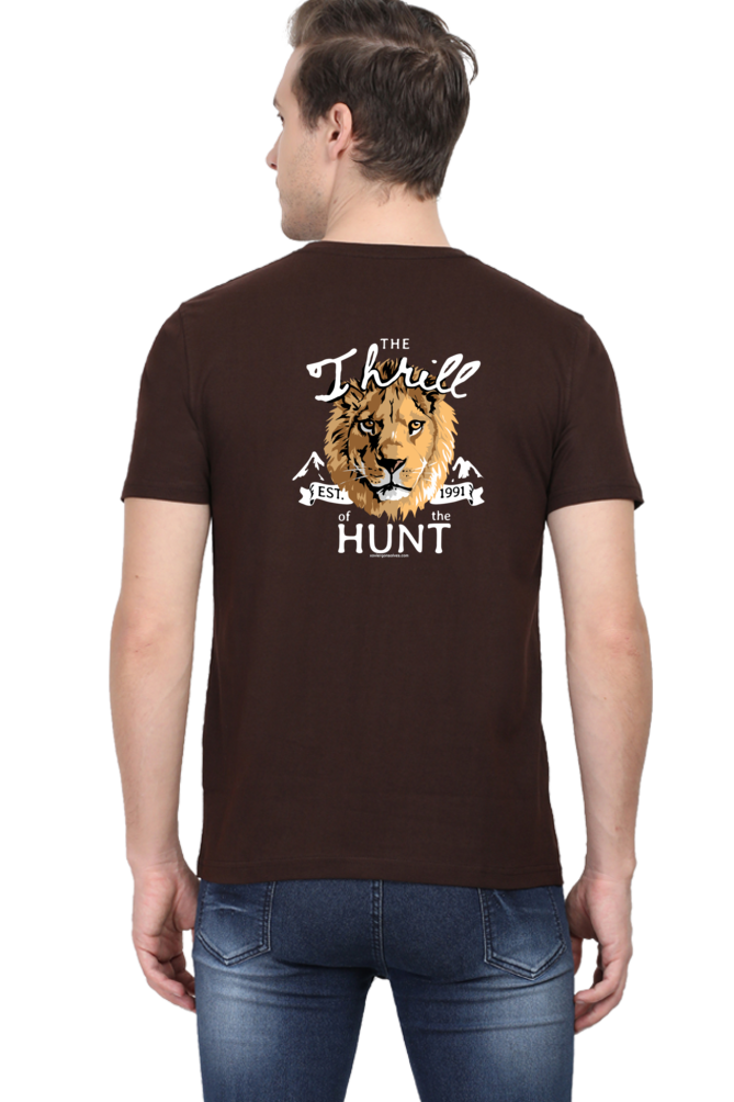 Xavi's Thrill of the Hunt Lion Art Back Print Streetwear Unisex Tshirt - Xavi's World