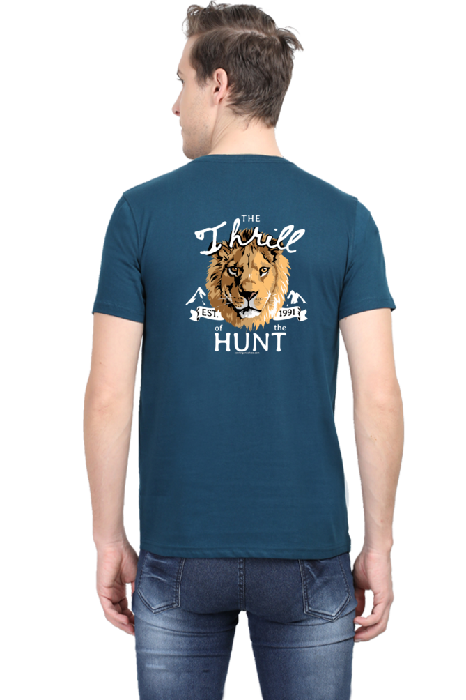 Xavi's Thrill of the Hunt Lion Art Back Print Streetwear Unisex Tshirt - Xavi's World