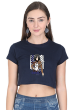 Load image into Gallery viewer, AOT Badass Woman Art Women&#39;s Cropped T-Shirt - Xavi&#39;s World
