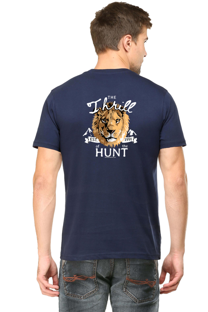 Xavi's Thrill of the Hunt Lion Art Back Print Streetwear Unisex Tshirt - Xavi's World