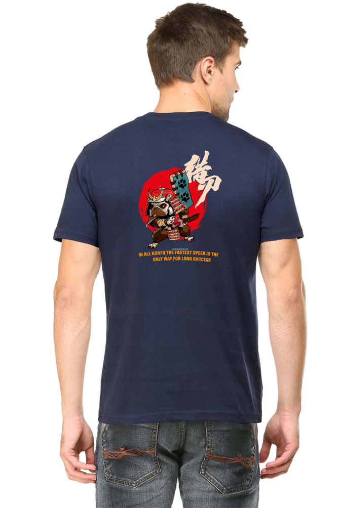 Xavi's Samurai Pug Back Print Streetwear Unisex Tshirt - Xavi's World