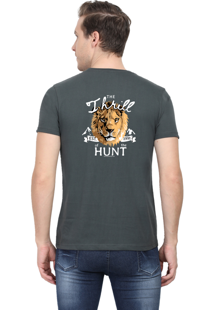 Xavi's Thrill of the Hunt Lion Art Back Print Streetwear Unisex Tshirt - Xavi's World
