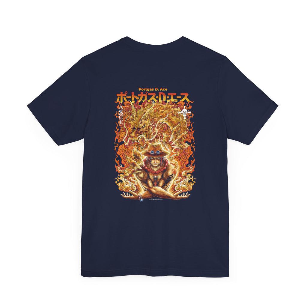 Ace-ing Art Back Print Unisex Cotton Tshirt - Xavi's World