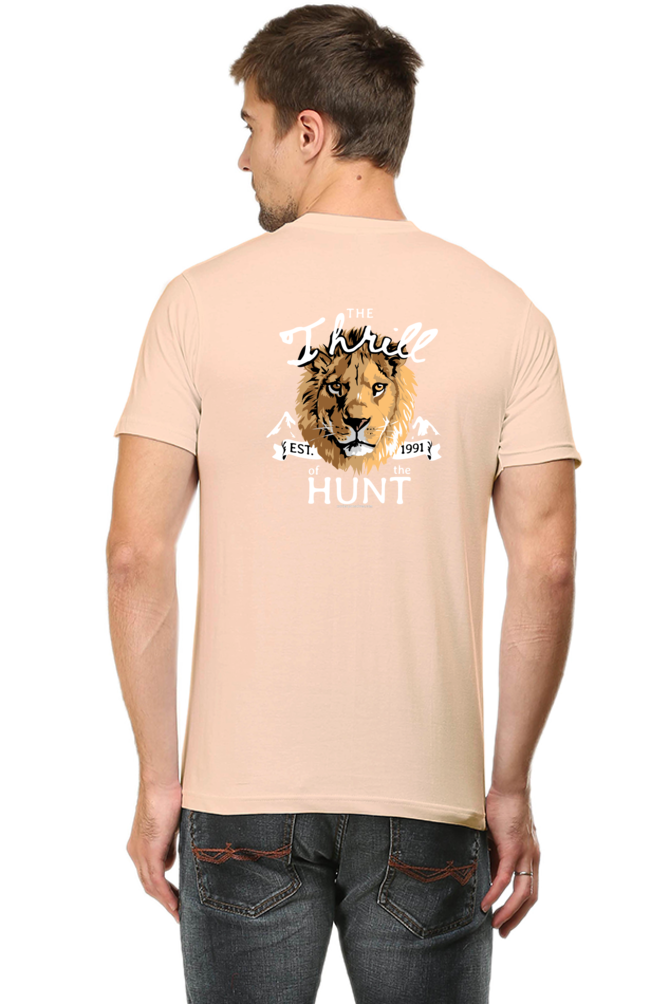 Xavi's Thrill of the Hunt Lion Art Back Print Streetwear Unisex Tshirt - Xavi's World