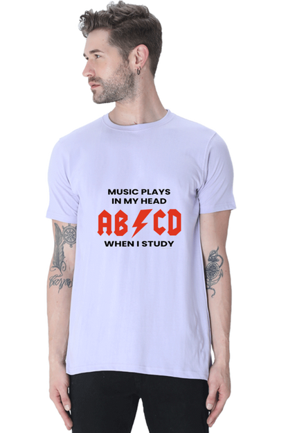 Xavi's Music Plays when I Study AC/DC Unisex Slogan / Quote T-shirt - Xavi's World