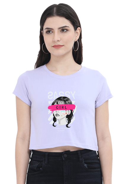 Sassy Girl Art Women's Cropped T-Shirt - Xavi's World