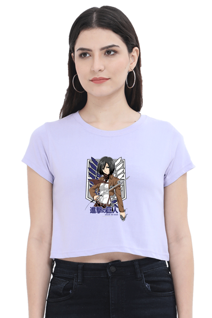 AOT Badass Woman Art Women's Cropped T-Shirt - Xavi's World