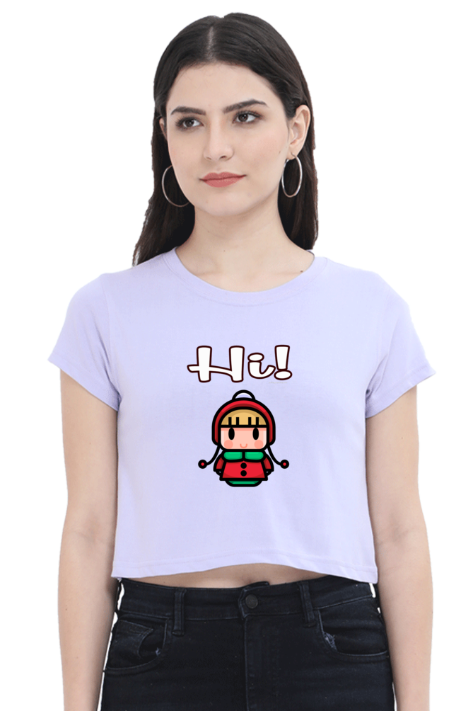 Xavi's Cute Hi Women's Cropped T-shirt - Xavi's World