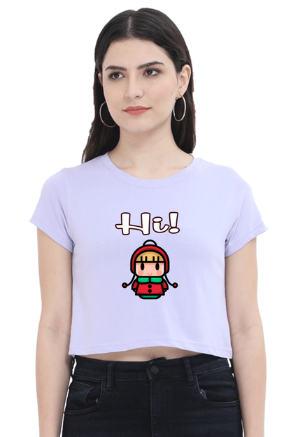 Xavi's Cute Hi Women's Cropped T-shirt - Xavi's World