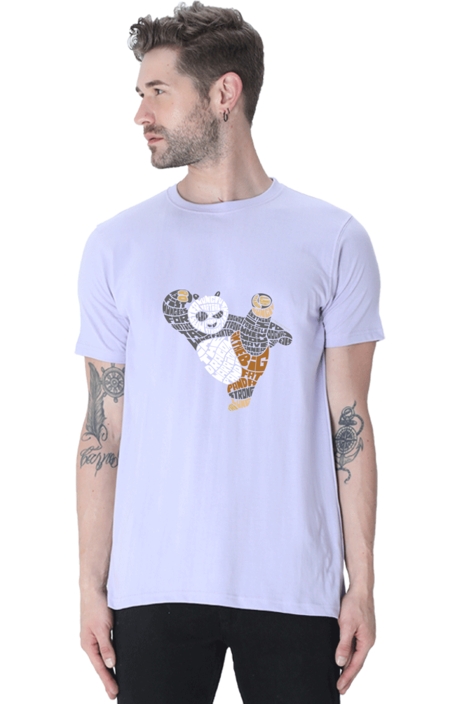 Martial Art Panda Typography Cartoon Unisex Tshirt - Xavi's World