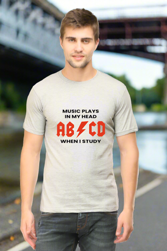 Xavi's Music Plays when I Study AC/DC Unisex Slogan / Quote T-shirt - Xavi's World