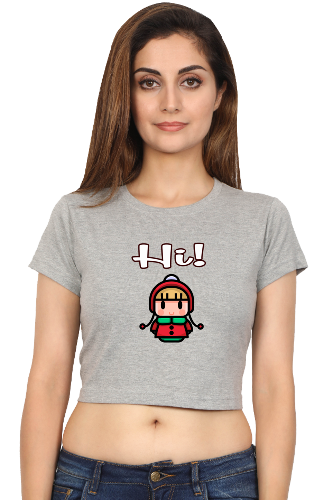 Xavi's Cute Hi Women's Cropped T-shirt - Xavi's World