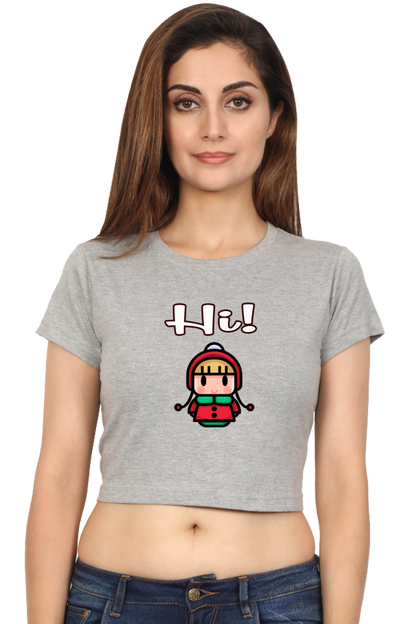 Xavi's Cute Hi Women's Cropped T-shirt - Xavi's World