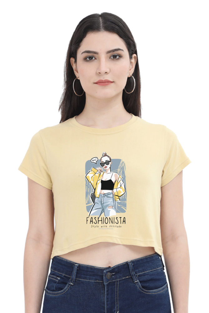 Fashionista Art Women's Cropped T-Shirt - Xavi's World