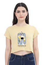 Load image into Gallery viewer, Fashionista Art Women&#39;s Cropped T-Shirt - Xavi&#39;s World
