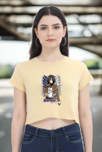 Load image into Gallery viewer, AOT Badass Woman Art Women&#39;s Cropped T-Shirt - Xavi&#39;s World
