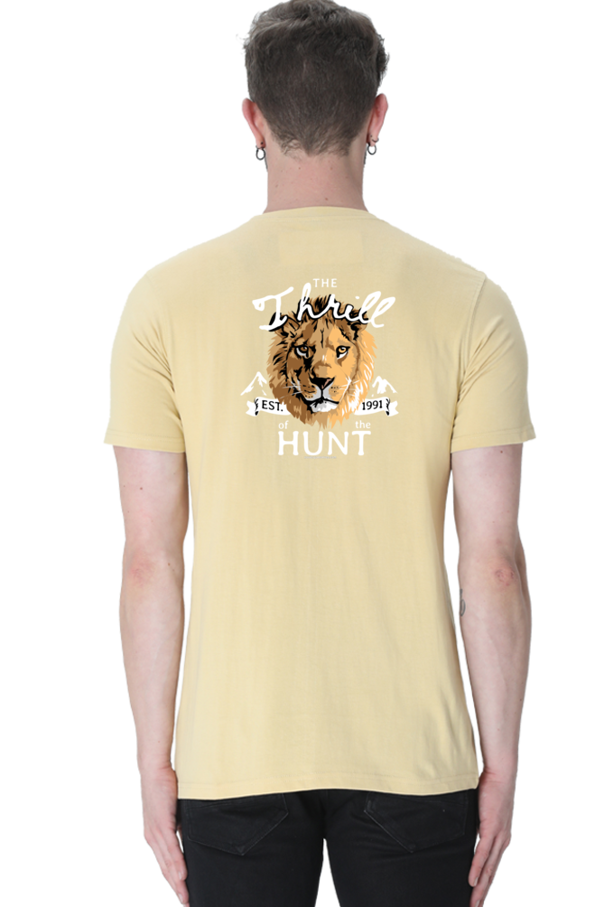 Xavi's Thrill of the Hunt Lion Art Back Print Streetwear Unisex Tshirt - Xavi's World