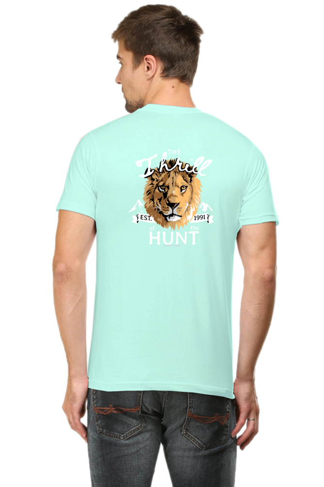 Xavi's Thrill of the Hunt Lion Art Back Print Streetwear Unisex Tshirt - Xavi's World
