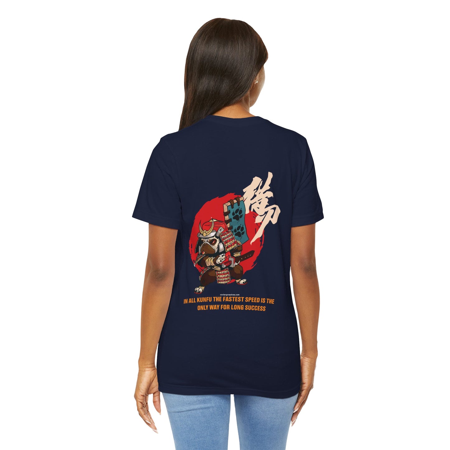 Xavi's Samurai Pug Back Print Streetwear Unisex Tshirt - Xavi's World