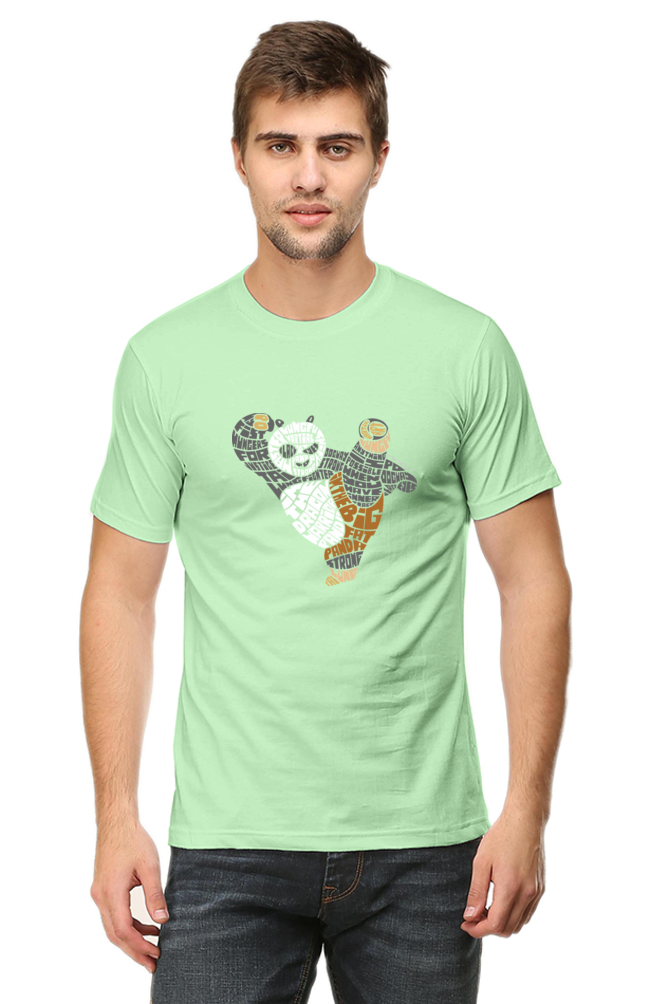 Martial Art Panda Typography Cartoon Unisex Tshirt - Xavi's World
