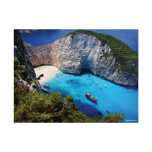 Load image into Gallery viewer, Navagio Beach Zakynthos Greece Painting Window to the World Horizontal Poster - Xavi&#39;s World
