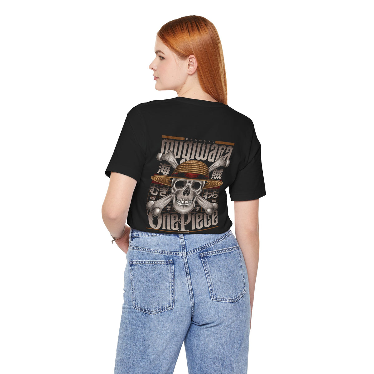 Mugiwara Pirate Art Back Print Unisex Cotton Tshirt - Xavi's World