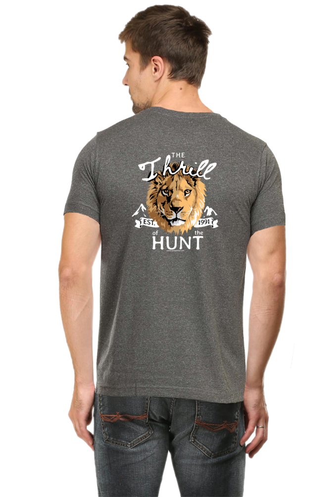 Xavi's Thrill of the Hunt Lion Art Back Print Streetwear Unisex Tshirt - Xavi's World