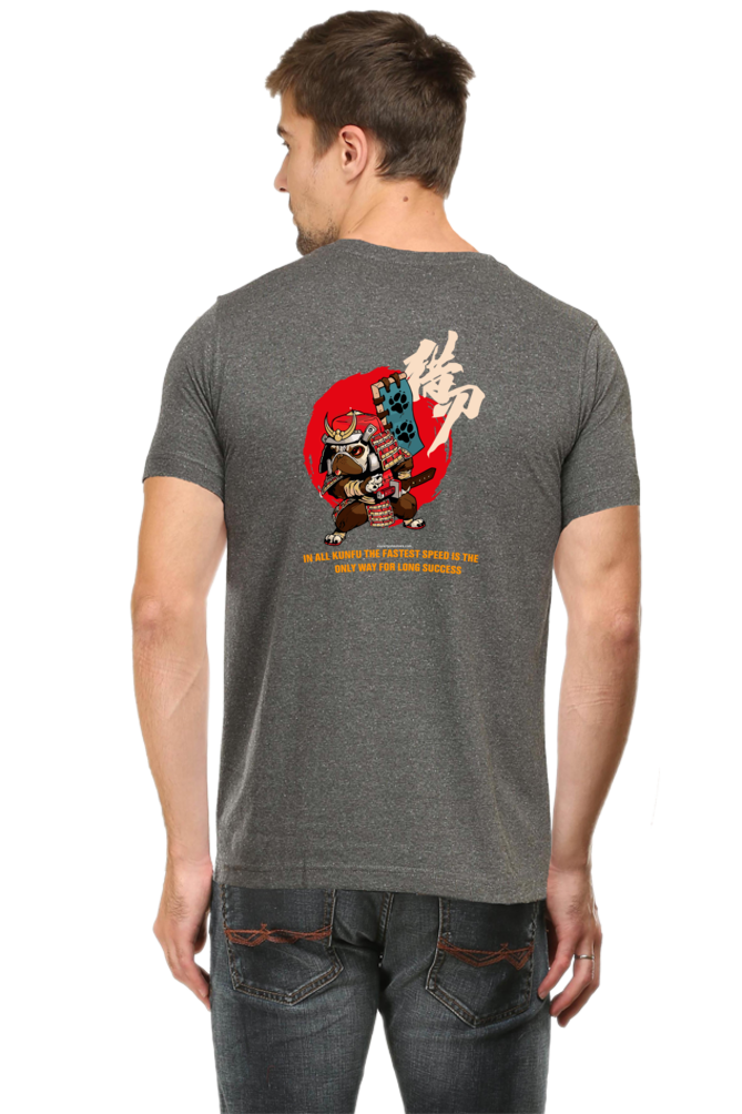 Xavi's Samurai Pug Back Print Streetwear Unisex Tshirt - Xavi's World