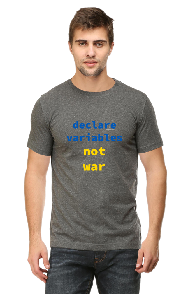 Xavi's Declare Variables not War Unisex Cotton Coder T-shirt - Xavi's World