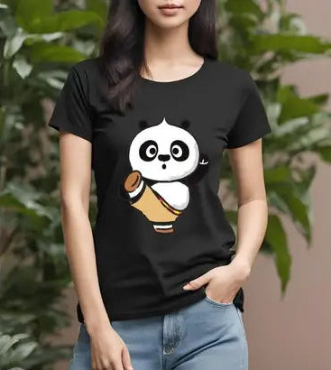 Basic Quality Baby Kungfu Panda Tshirt for Women