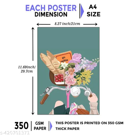 Set of 12 Aesthetic Women Art Posters | A4 Size