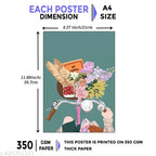 Set of 12 Aesthetic Women Art Posters | A4 Size
