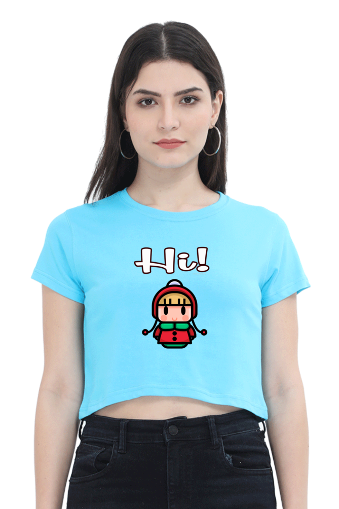 Xavi's Cute Hi Women's Cropped T-shirt - Xavi's World