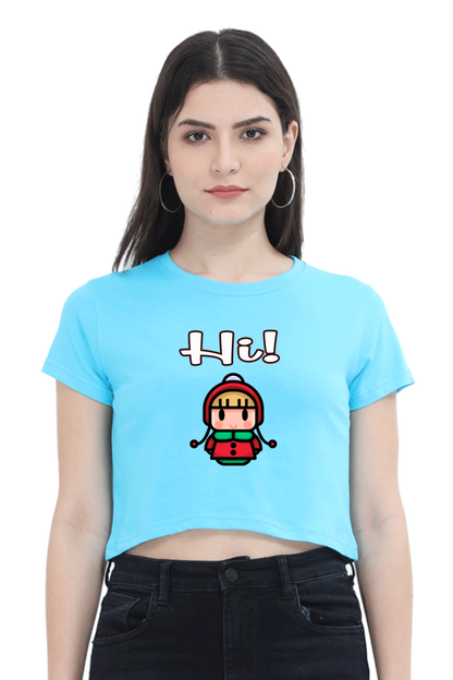 Xavi's Cute Hi Women's Cropped T-shirt - Xavi's World