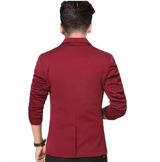 Trendy Maroon Blazer for Men