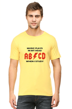 Xavi's Music Plays when I Study AC/DC Unisex Slogan / Quote T-shirt - Xavi's World