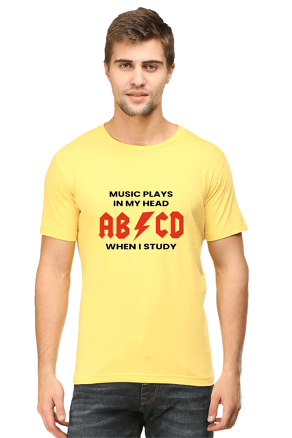 Xavi's Music Plays when I Study AC/DC Unisex Slogan / Quote T-shirt - Xavi's World