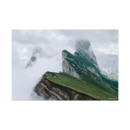 Seceda Ridge Italy Painting Window to the World Horizontal Poster - Xavi's World