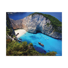 Load image into Gallery viewer, Navagio Beach Zakynthos Greece Painting Window to the World Horizontal Poster - Xavi&#39;s World
