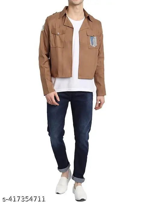 Anime AOT Titan Scout Regiment Cosplay Unisex Khaki Jacket