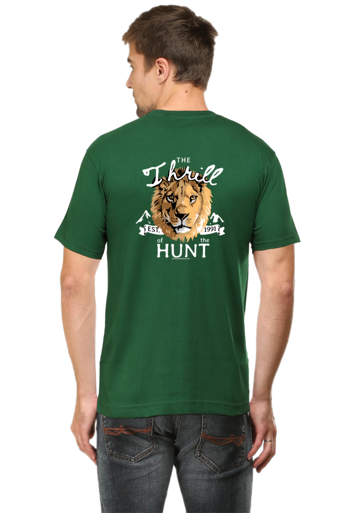 Xavi's Thrill of the Hunt Lion Art Back Print Streetwear Unisex Tshirt - Xavi's World