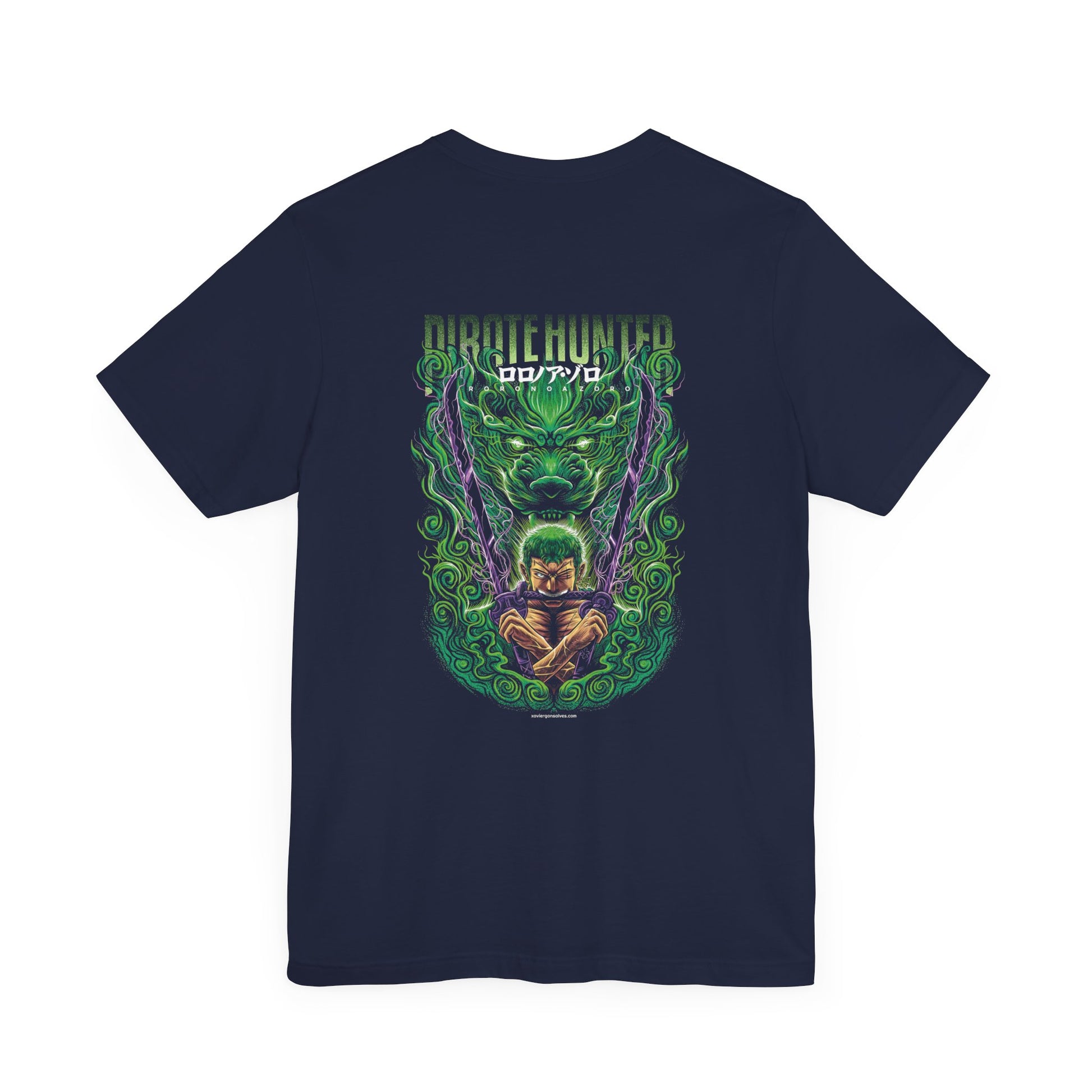 Zoro Green Art Back Print Unisex Cotton Tshirt - Xavi's World