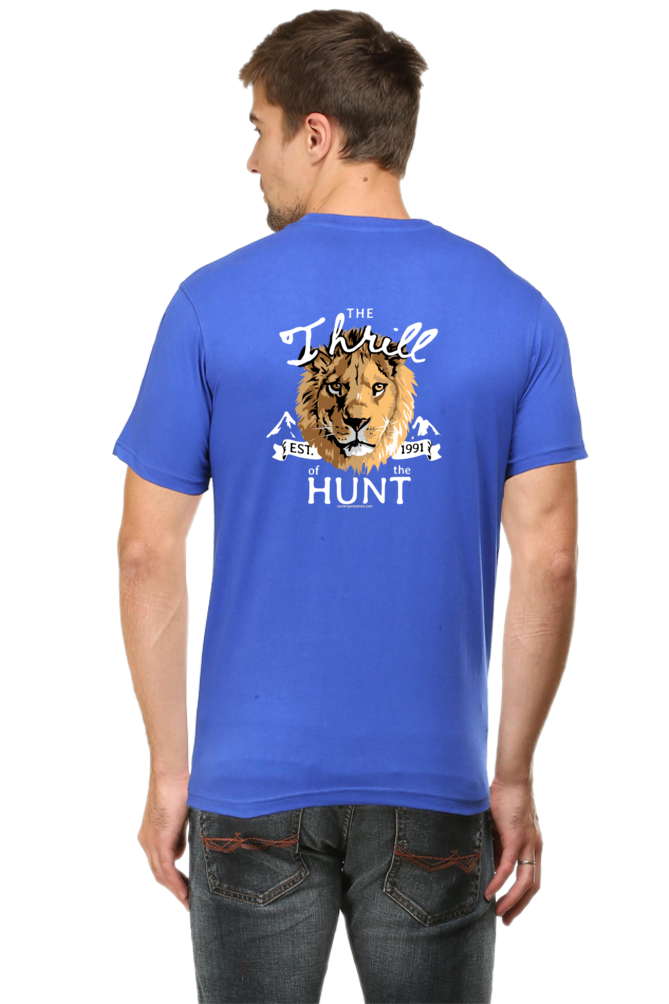 Xavi's Thrill of the Hunt Lion Art Back Print Streetwear Unisex Tshirt - Xavi's World