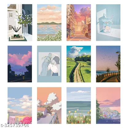 Aesthetic Art Poster Collection | Set of 30 | 4 x 6 Inch | Set 1