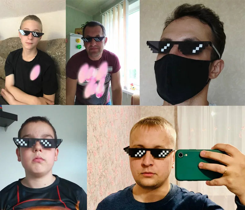 Xavi's 8 Bit Thug Life Meme Sunglasses Eyewear