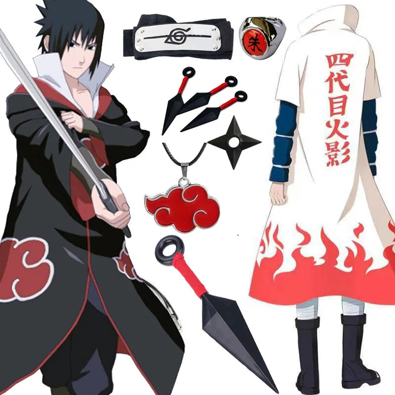 Simplistic Kid and Adult Akatsuki and Hokag Cosplay Costume Set