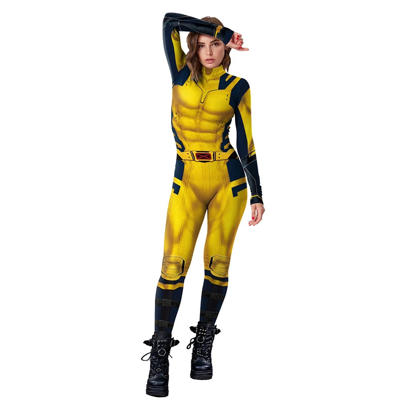 Superhero Wolve Deadpool-ing Cosplay Jumpsuit for Men and Women