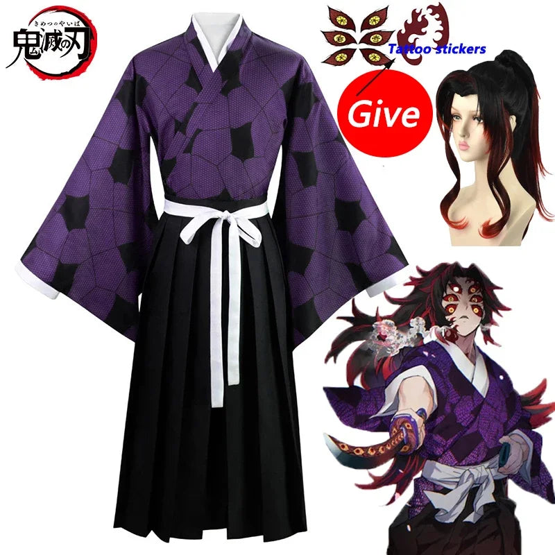 Anime Demon Slay Kokushibo Cosplay Costume